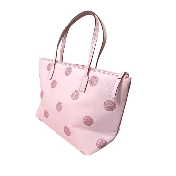 Kate Spade Pink Polka Dot Tote Bag - Picture 3 of 11